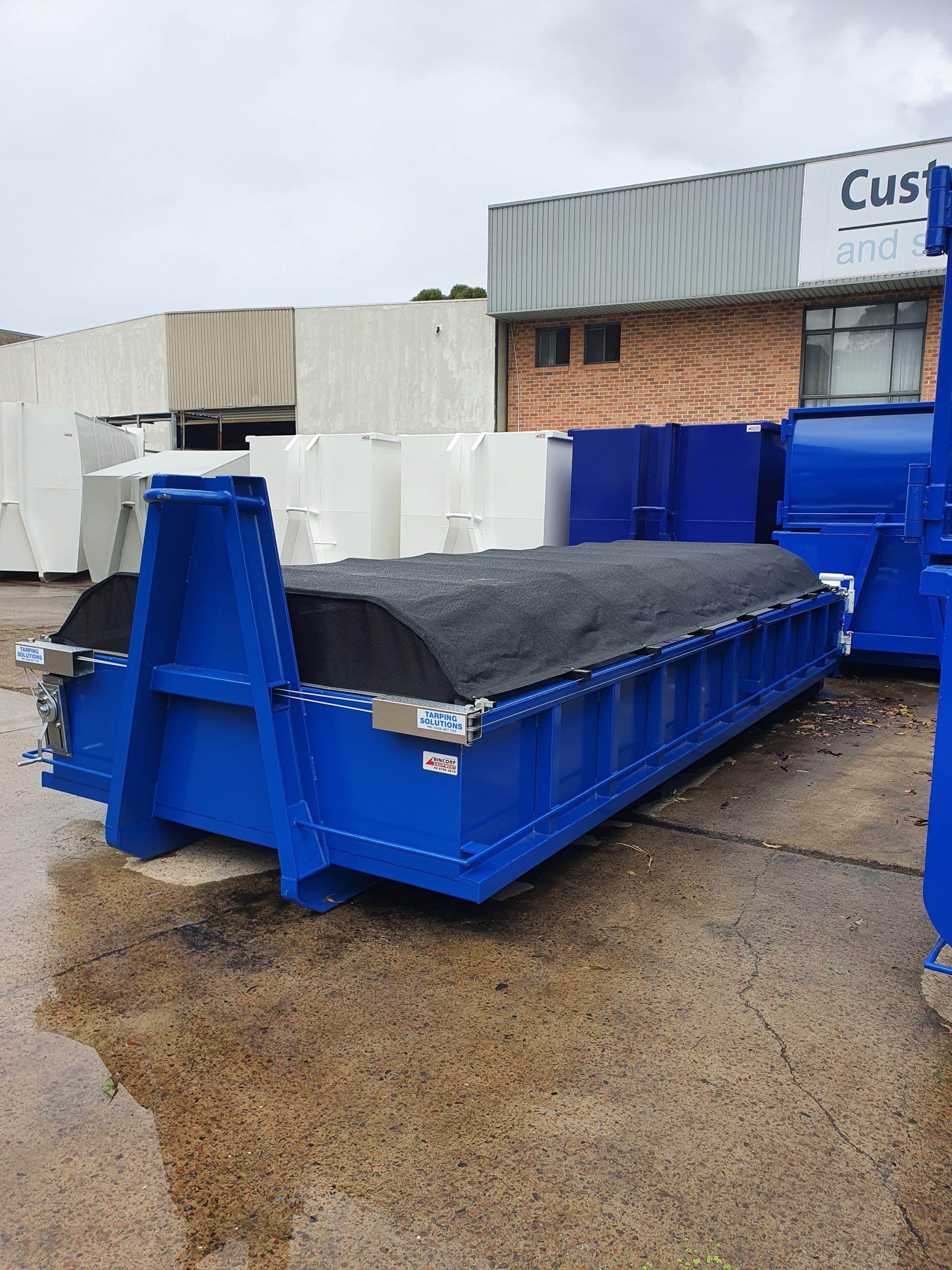Bin fabrication on the floor at Bincorp Equipment