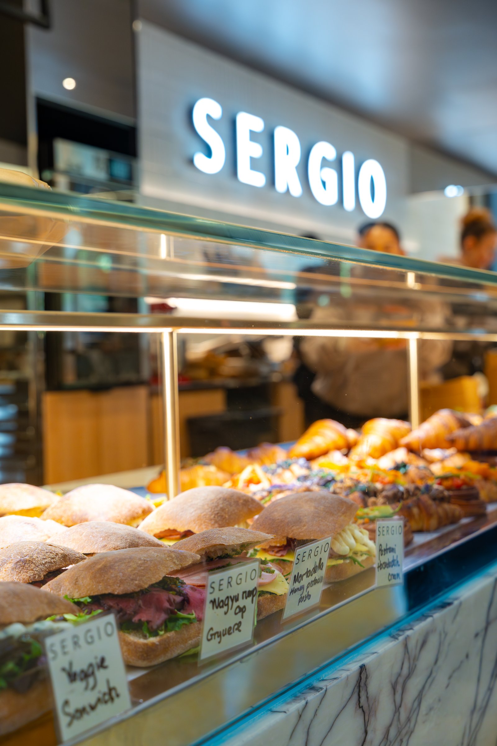 The Sergio Patisserie display counter